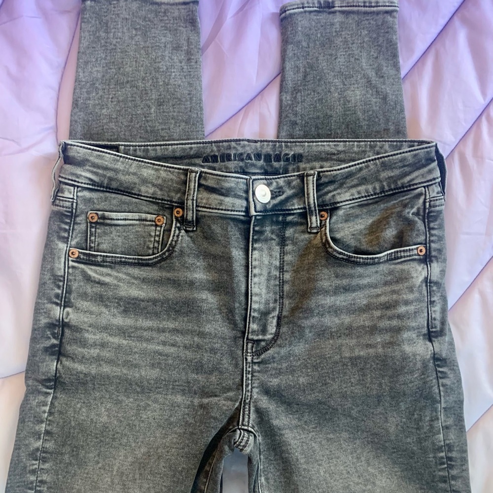 American Eagle Outfitters Women's Gray/Black Jeggings